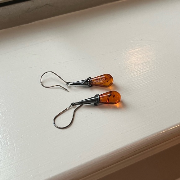 AUTHENTIC AMBER EARRINGS - Picture 3 of 4